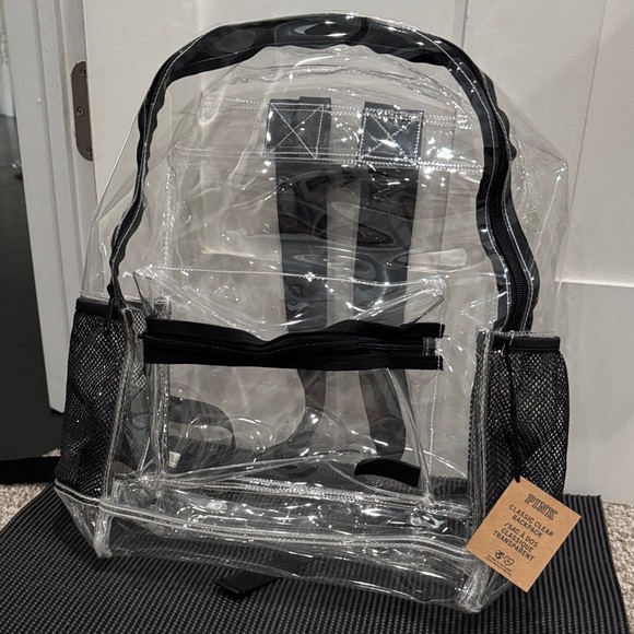 Victoria's Secret Clear and Black Backpack - Picture 1 of 4